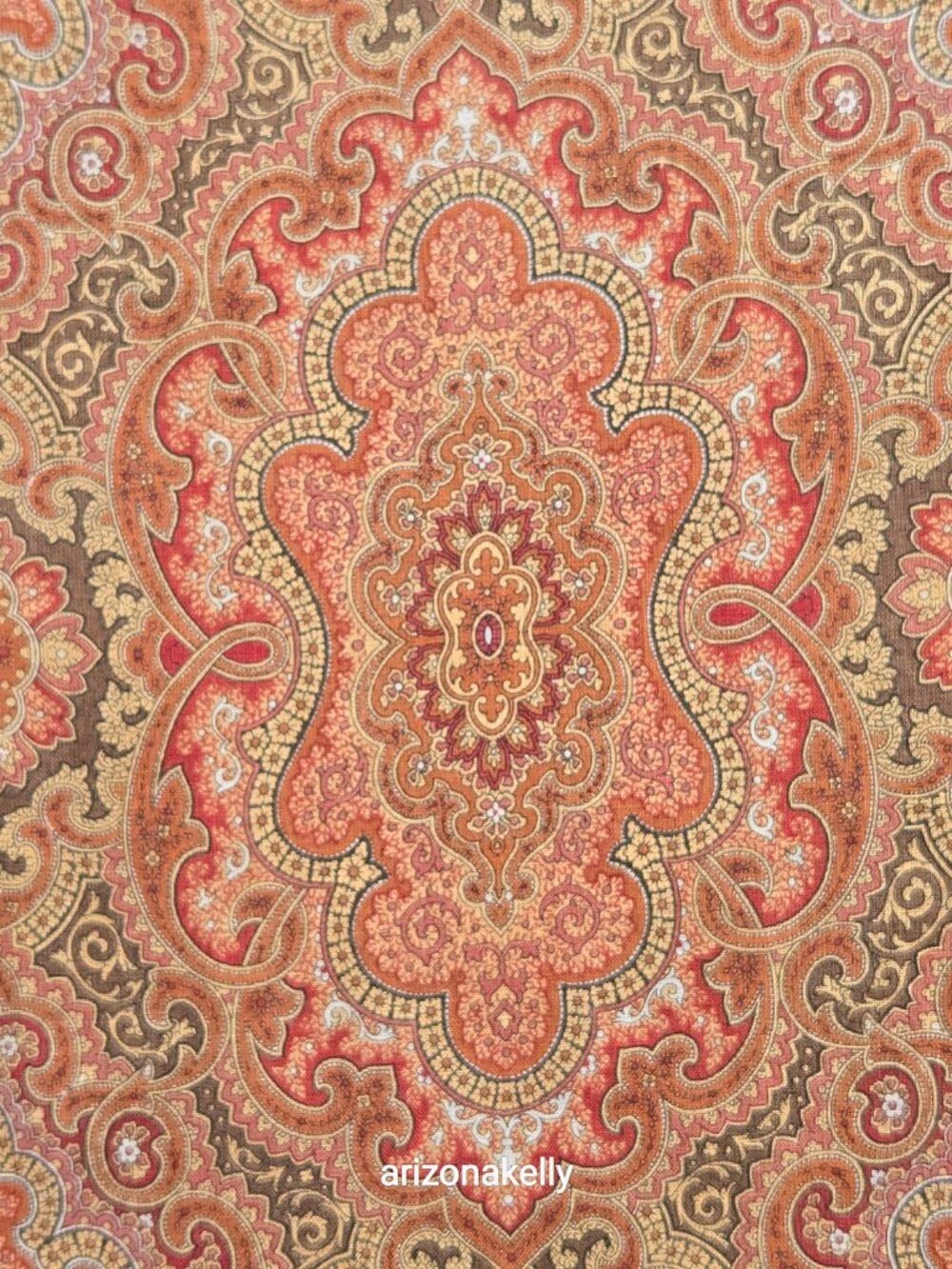 Valentino Linen Scarf Brick Red Earth Tones Autumn Fall - Picture 3 of 15